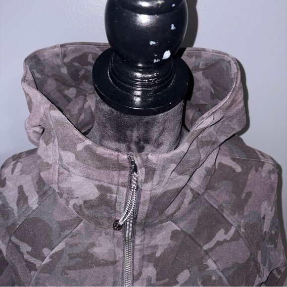 Lululemon Scuba Hoodie Jacket Women's 10 Camouflage Full Zip Light Cotton Fleece - Picture 4 of 12